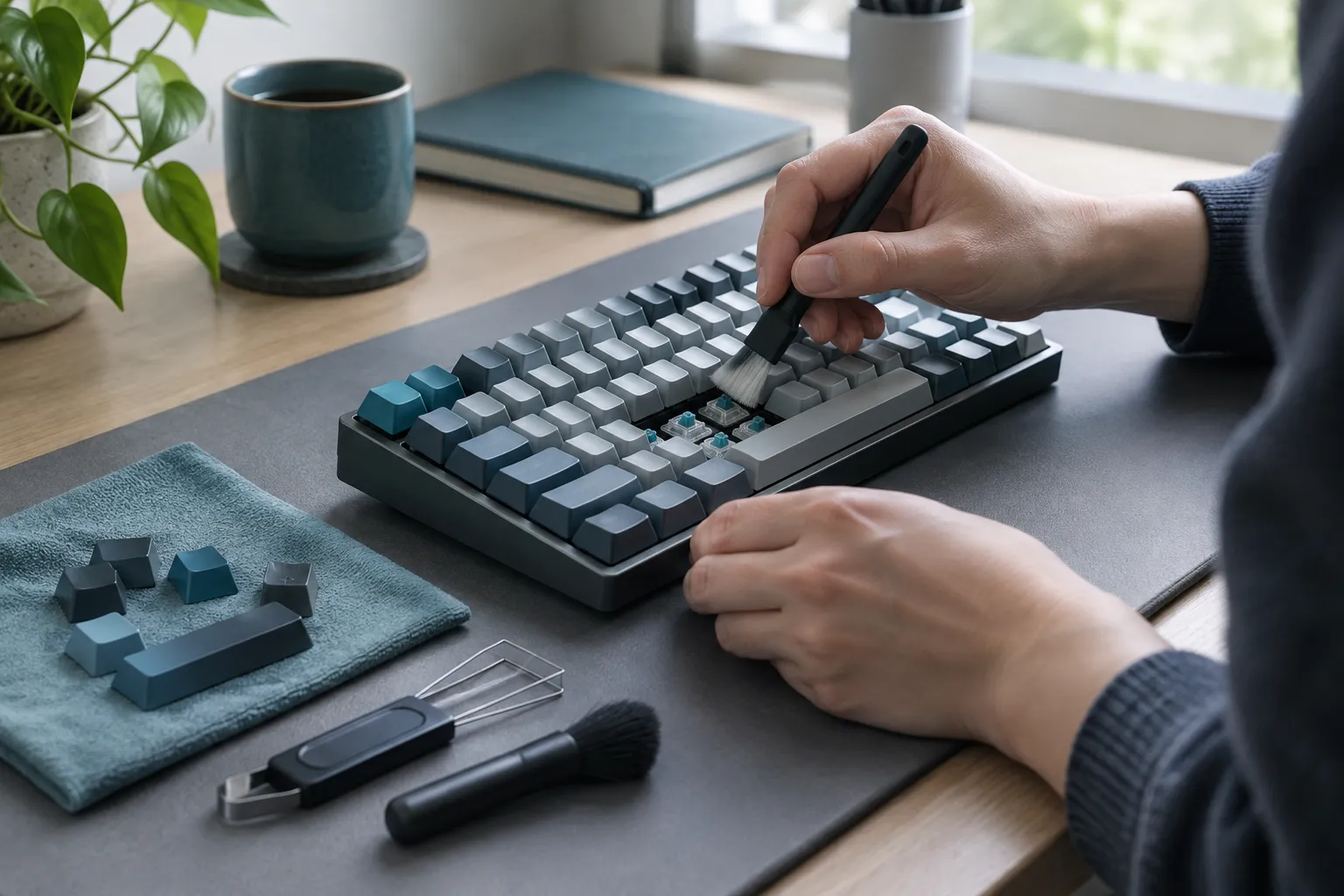Nettoyer et entretenir un clavier silencieux sans perdre le silence : illustration
